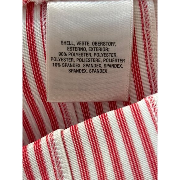 HD in Paris Anthropologie Cabana Peplum Bandage Tank Top Red White Stripe SP - Picture 9 of 9